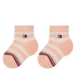 

Набір 2 пар високих дитячих шкарпеток Tommy Hilfiger 701224996 Pink Combo 003, Рожевий