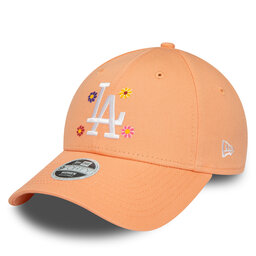New Era Czapka z daszkiem New Era Wmns Flower 940 La Dodgers 60435013 Pomarańczowy