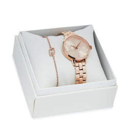 Liu Jo Комплект часовник и гривна Liu Jo Couple Plus TLJ2041 Позлатено с розово злато
