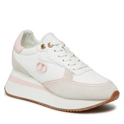 TWINSET Sneakersy TWINSET 241TCP080 Bianco Ottico/Cupcake Pink 11338