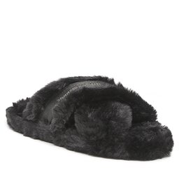 Tommy Hilfiger Kapcie Tommy Hilfiger Fur Home Slippers Wiht Straps FW0FW06889 Black BDS