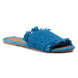 Manebi Klapki Manebi Leather Sandals S 1.9 Y0 Electric Blue Fringed