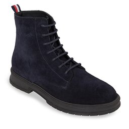 Tommy Hilfiger Schnürschuhe Tommy Hilfiger Hilfiger Core Suede Boot FM0FM04674 Desert Sky DW5