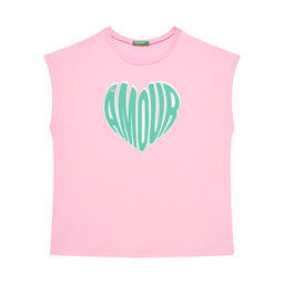United Colors Of Benetton United Colors Of Benetton Felső 3JERC10PB Rózsaszín Regular Fit