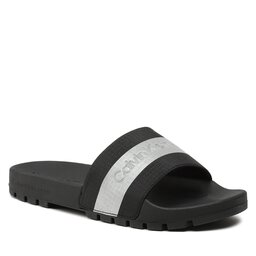 Calvin Klein Jeans Pantoletten Calvin Klein Jeans Truck Slide Refl YM0YM00733 Black/Raflective Tape BEH