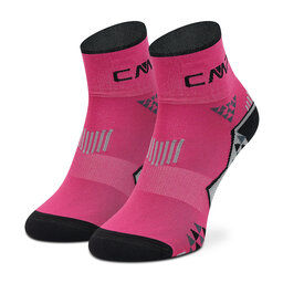 CMP Calcetines cortos unisex CMP Trail Sock Skinlife 3I97177 Pink Fluo/Nero 19HL