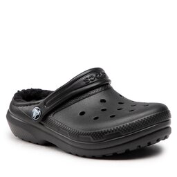 Crocs Pantoletten Crocs Classic Lined Clog K 207010 Black/Black
