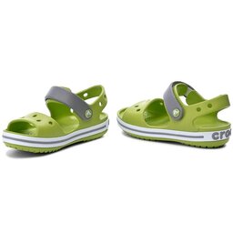 

Босоніжки Crocs Crocband Sandal Kids 12856 Volt Green/Smoke, Зелений