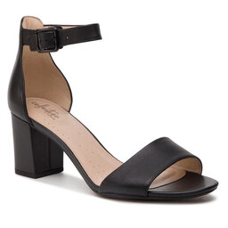 Clarks Szandál Clarks Deva Mae 261400074 Black Leather