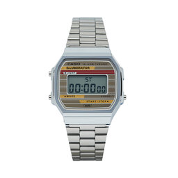 Casio Zegarek Casio Vintage A168WEHA-9AEF Srebrny