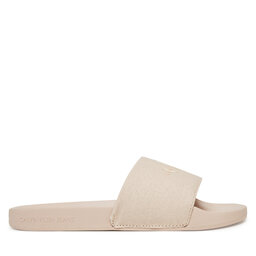 Calvin Klein Jeans Παντόφλες Calvin Klein Jeans Slide Monogram Wn YW0YW01835 Μπεζ
