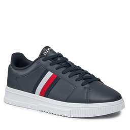 Tommy Hilfiger Sneakers Tommy Hilfiger Supercup Lth Stripes Ess FM0FM04895 Desert Sky DW5