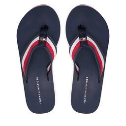 

В'єтнамки Tommy Hilfiger Corporate Wedge Beach Sandal FW0FW07987 Red White Blue 0G0, Кольоровий