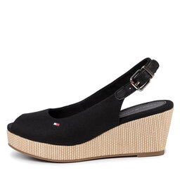 

Еспадрильї Tommy Hilfiger Iconic Elba Sling Back Wedge FW0FW04788 Black BDS, Чорний