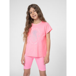 4F 4F Póló 4FJSS23TTSHF398 Rózsaszín Regular Fit