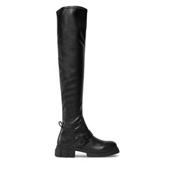 Tommy Hilfiger Stivali sopra il ginocchio Tommy Hilfiger Stretch Monochromatic Longboot FW0FW07611 Nero