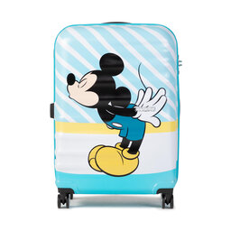 American Tourister Średnia Twarda Walizka American Tourister Wavebreaker Disney 85670-8624-1CNU Mickey Blue Kiss