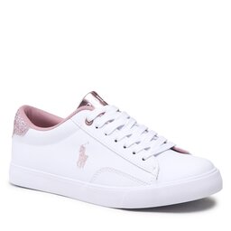 Polo Ralph Lauren Tenisice Polo Ralph Lauren Theron V RF104103 White Smooth PU/Lt Pink/Glitter w/ Lt Pink PP