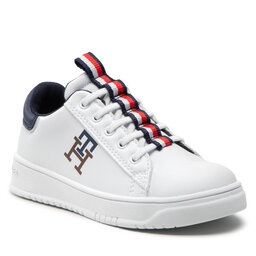 Tommy Hilfiger Сникърси Tommy Hilfiger Low Cut Lace-Up Sneaker T3B9-32466-1355 M White/Blue X336