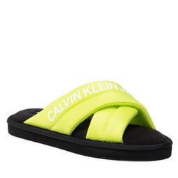 Calvin Klein Jeans Παντόφλες Σπιτιού Calvin Klein Jeans Home Criss Cross Slipper YW0YW00477 Acld Lime LAG