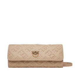 PINKO Didelė Moteriška Piniginė PINKO Love Tiny Birds Wallet C 103765 A1YB Smėlio