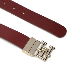 

Жіночий ремінь Tommy Hilfiger Th Logo Rev 3.0 AW0AW14946 0KP, Бордовий