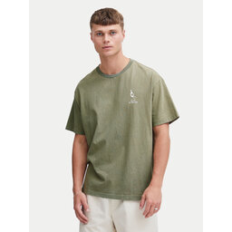 Solid Solid T-Shirt Ismail 21108240 Grün Regular Fit