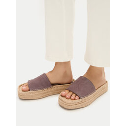 Calvin Klein Espadrilles Calvin Klein Flatf Espa Mule Nub Mg HW0HW02890 Braun