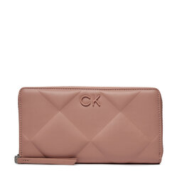 Calvin Klein Nagy női pénztárca Calvin Klein Re-Lock Quilt Za Wallet Lg K60K610774 Ash Rose VB8