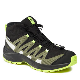 Salomon Pārgājienu apavi Salomon Xa Pro V8 Mid Climasalomon™ Waterproof L47289400 Black/Deep Lichen Green/Safety Yellow