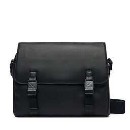 Calvin Klein Umhängetasche Calvin Klein Emblem Hw Flap Messenger LV04D3508G Schwarz