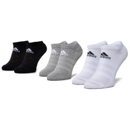 adidas Комплект 3 чифта къси чорапи унисекс adidas Cush Low 3Pp DZ9383 Mgreyh/White/Black