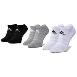 adidas Σετ 3 ζευγάρια κοντές κάλτσες unisex adidas Cush Low 3Pp DZ9383 Mgreyh/White/Black