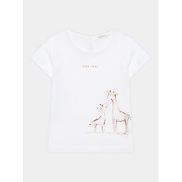 United Colors Of Benetton United Colors Of Benetton Majica 3I1XA102U Bela Regular Fit