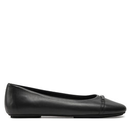 Calvin Klein Baleriny Calvin Klein Ballerina W/M Bar Lth HW0HW02145 Czarny