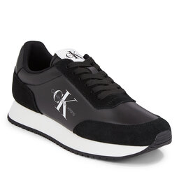 Calvin Klein Jeans Сникърси Calvin Klein Jeans Retro Runner Low Laceup Ny Pearl YW0YW01056 Black/White BEH