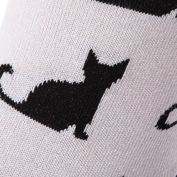 

Високі шкарпетки unisex Cup of Sox Jasno Szare Skarpety W Czarne Koty B Сірий