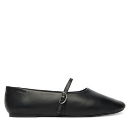 Calvin Klein Ballerinas Calvin Klein Oblique Ballerina Mj Lth Hdw HW0HW02847 Schwarz