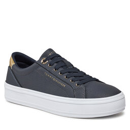 Tommy Hilfiger Sneakersy Tommy Hilfiger Essential Vulc Leather Sneaker FW0FW07778 Space Blue DW6