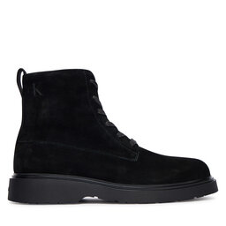 Calvin Klein Schnürschuhe Calvin Klein Combat Ess Lace Up Zip Boot Su YM0YM01371 Schwarz