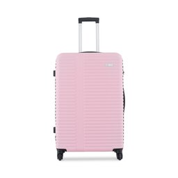 Semi Line Μεγάλη Σκληρή Βαλίτσα Semi Line T5645-6 Ροζ