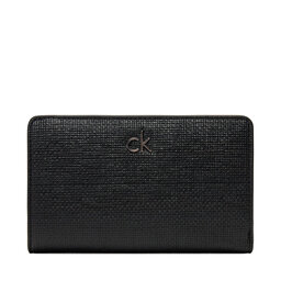 Calvin Klein Velká dámská peněženka Calvin Klein Ck Daily Medium Bifold_Tex K60K612957 Černá