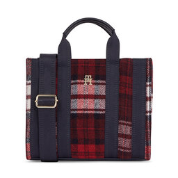 Tommy Hilfiger Torebka Tommy Hilfiger Th Identity Small Tote Check AW0AW15884 Check 0GZ