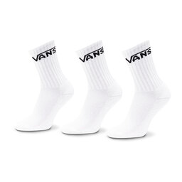 Vans Set de 3 perechi de șosete lungi pentru copii Vans By Classic Crew Yout VN000YBR White WHT1