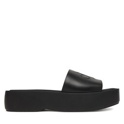 Calvin Klein Pantoletten Calvin Klein Flatf Sndl Lth Mg HW0HW03026 Schwarz