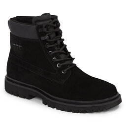 Calvin Klein Jeans Зимни обувки Calvin Klein Jeans Eva Mid Laceup Boot Suede YM0YM00802 Black/Stormfront 00T