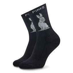 Pinko Κάλτσες Ψηλές Γυναικείες Pinko Evelyne 101203 A0VD Black/White ZZ2