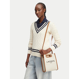 Lacoste Handtasche Lacoste Small Heritage Canvas Tote NF5232TD Hellbeige