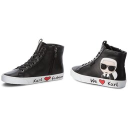

Снікерcи KARL LAGERFELD KL60150 Black Lthr, Чорний
