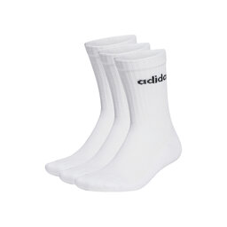 adidas Дълги чорапи unisex adidas Linear Crew Cushioned Socks 3 Pairs HT3455 white/black